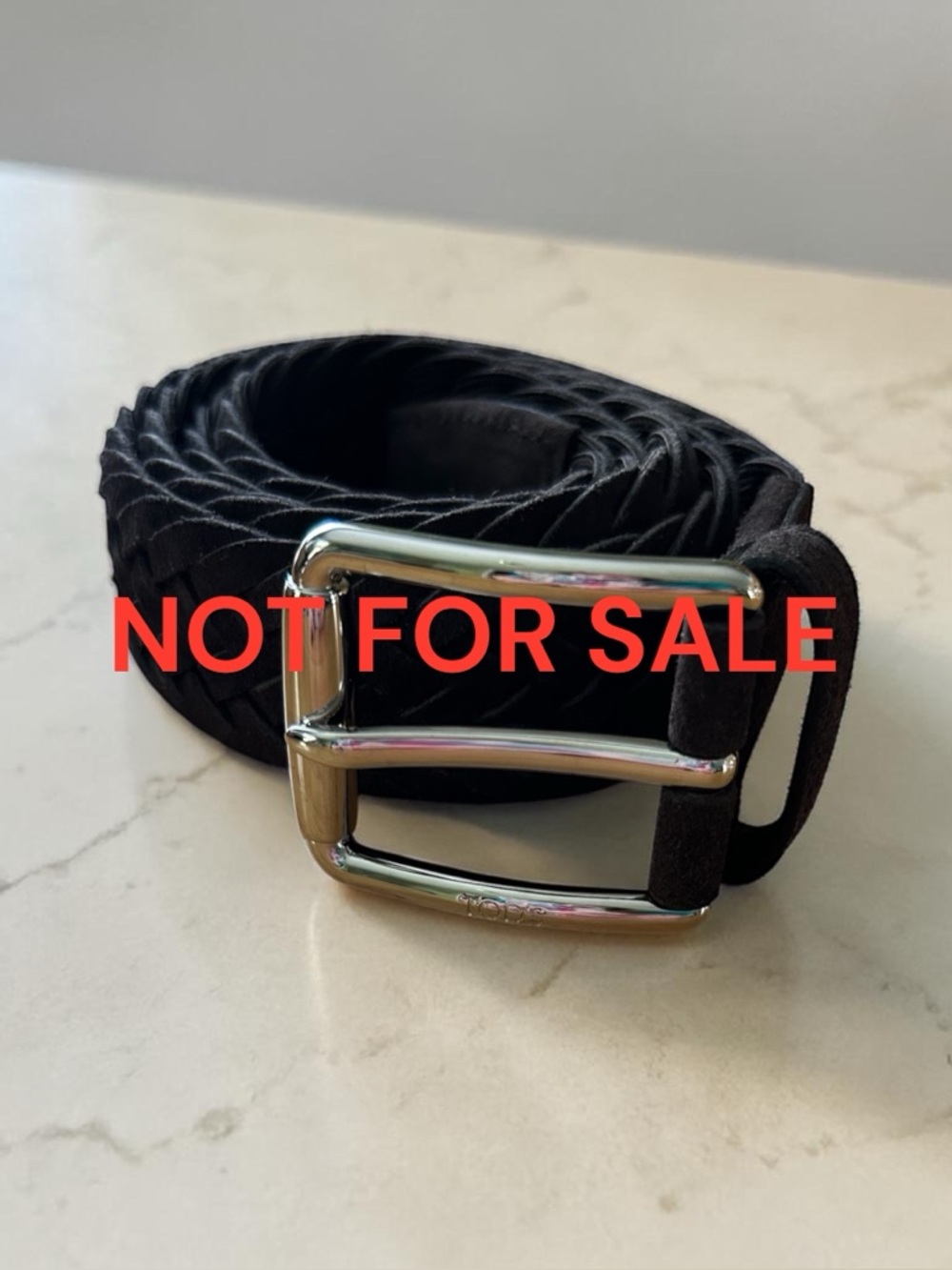NOT FOR SALE BN TOD’S Men's 100% Suede Brown Woven Leather Belt